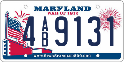 MD license plate 4AB9131