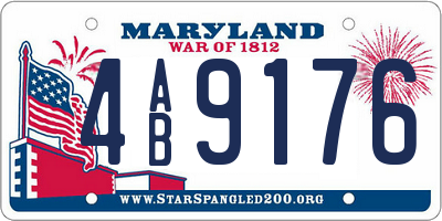 MD license plate 4AB9176