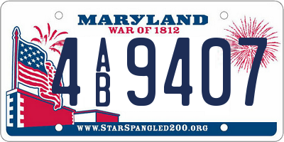 MD license plate 4AB9407