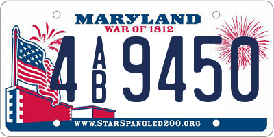 MD license plate 4AB9450
