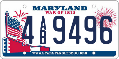 MD license plate 4AB9496