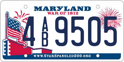 MD license plate 4AB9505
