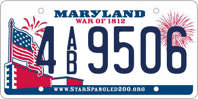 MD license plate 4AB9506