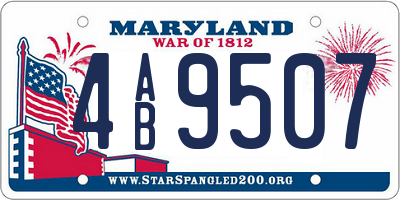 MD license plate 4AB9507