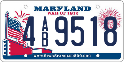 MD license plate 4AB9518