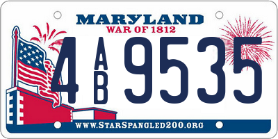 MD license plate 4AB9535