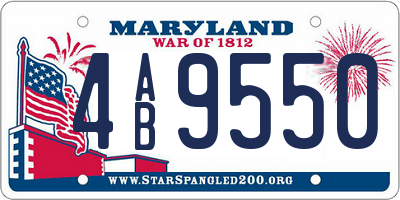 MD license plate 4AB9550