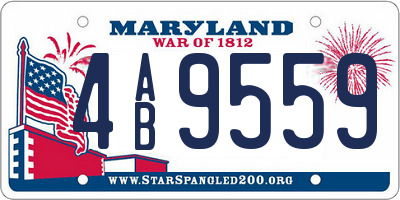 MD license plate 4AB9559