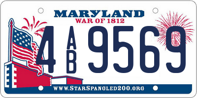 MD license plate 4AB9569