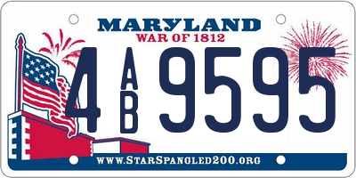 MD license plate 4AB9595
