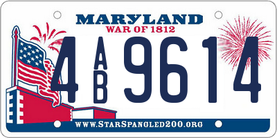 MD license plate 4AB9614