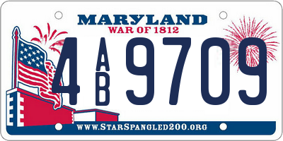 MD license plate 4AB9709