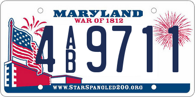 MD license plate 4AB9711