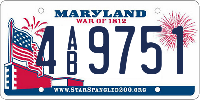 MD license plate 4AB9751