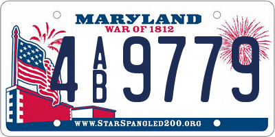 MD license plate 4AB9779