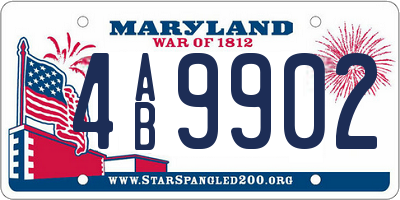 MD license plate 4AB9902