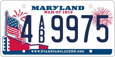 MD license plate 4AB9975