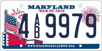 MD license plate 4AB9979