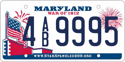 MD license plate 4AB9995