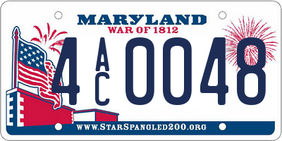 MD license plate 4AC0048