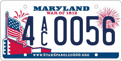 MD license plate 4AC0056