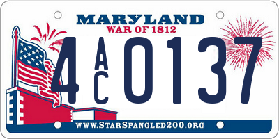 MD license plate 4AC0137