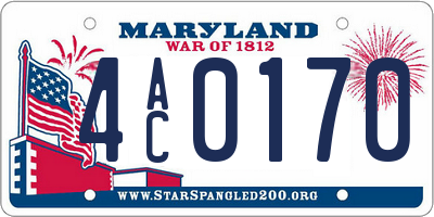 MD license plate 4AC0170