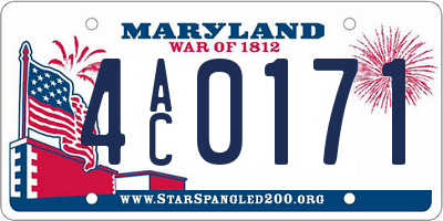 MD license plate 4AC0171