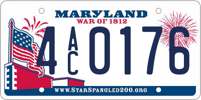 MD license plate 4AC0176