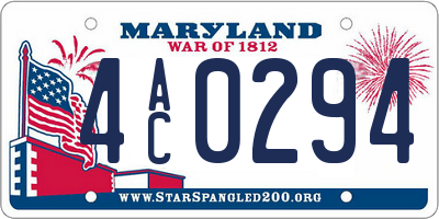 MD license plate 4AC0294
