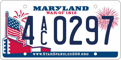 MD license plate 4AC0297