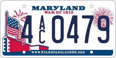MD license plate 4AC0479