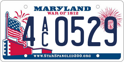 MD license plate 4AC0529