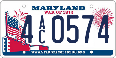 MD license plate 4AC0574