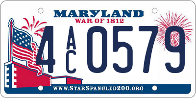 MD license plate 4AC0579