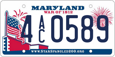 MD license plate 4AC0589