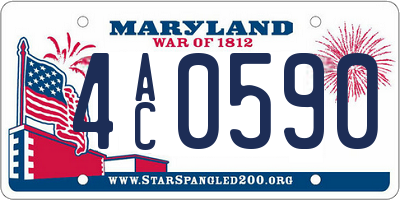 MD license plate 4AC0590