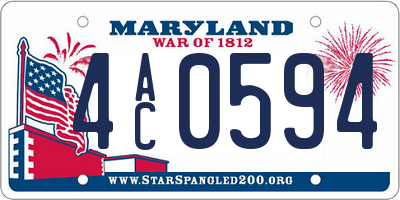 MD license plate 4AC0594