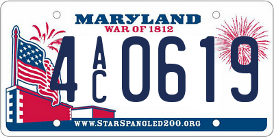 MD license plate 4AC0619