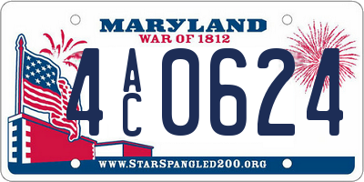 MD license plate 4AC0624