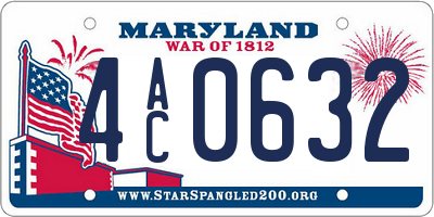 MD license plate 4AC0632