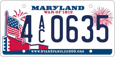 MD license plate 4AC0635