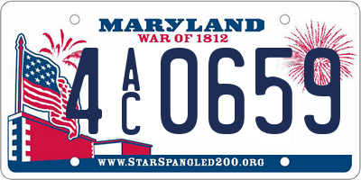 MD license plate 4AC0659