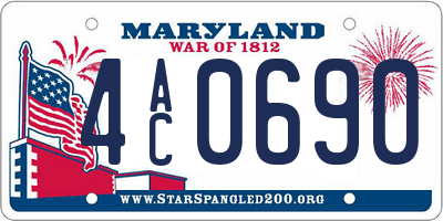 MD license plate 4AC0690