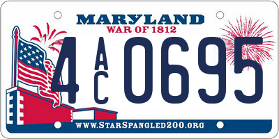 MD license plate 4AC0695