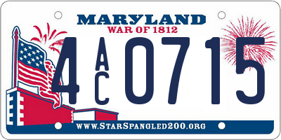 MD license plate 4AC0715