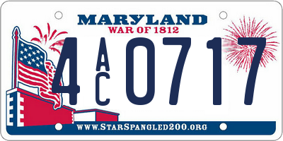 MD license plate 4AC0717