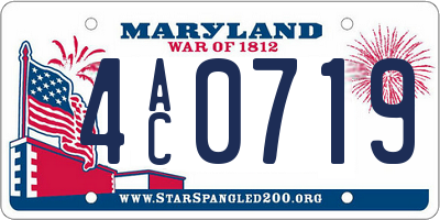 MD license plate 4AC0719