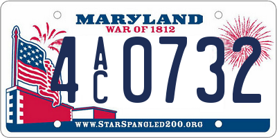 MD license plate 4AC0732