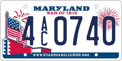 MD license plate 4AC0740